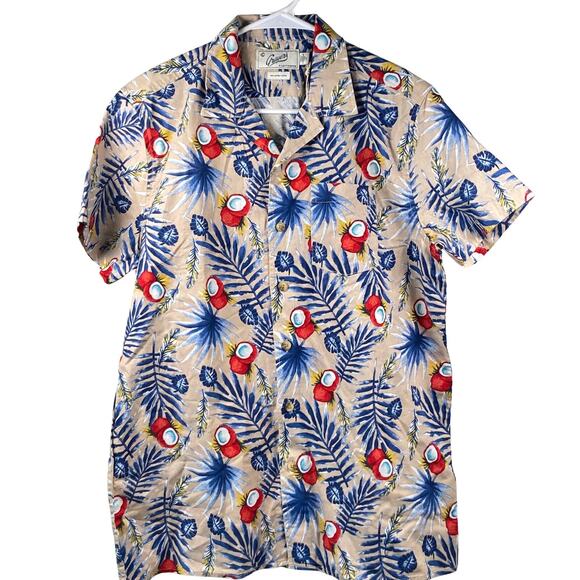 Grayers Vintage Hawaiian Camp Shirt Midnight Tropic Coconut Palms Size Small - Picture 1 of 5